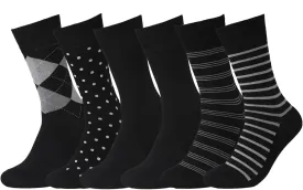 7DayOtter 98% Cotton Rich Dress Socks for Business Mens Womens Casual Socks 6Pack