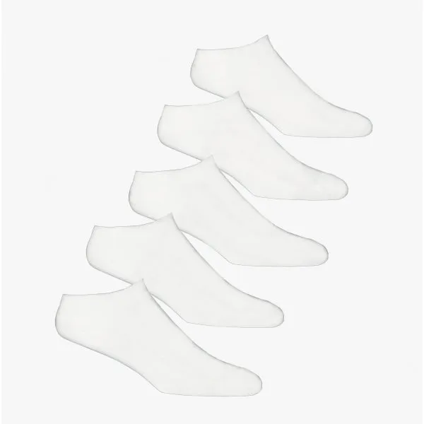 BASIC MULTI SHORT Teen Boys Cotton Mix 5 Pack Socks White