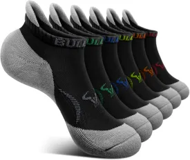 BULLIANT Men Ankle Socks,Athletic Running Socks Breathable Wicking For Men Women Cushioned Footbed Arch Supportive
