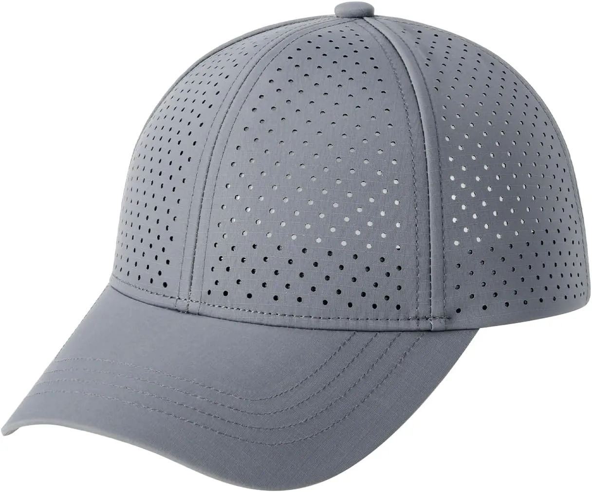 Men Summer Adjustable Performance Hat Breathable Snapback Laser Perforated Mesh Baseball Cap