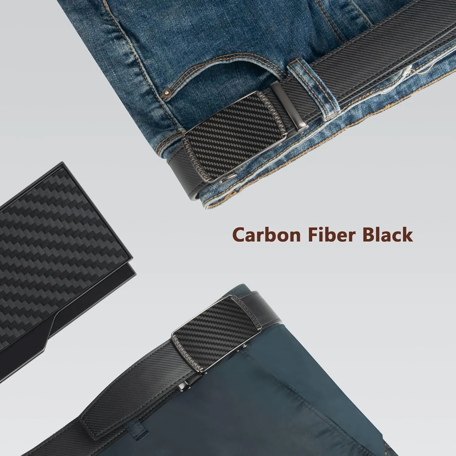 Men's Ratchet Leather Belt - Heavy Duty Adjustable Dress & Casual Belt
