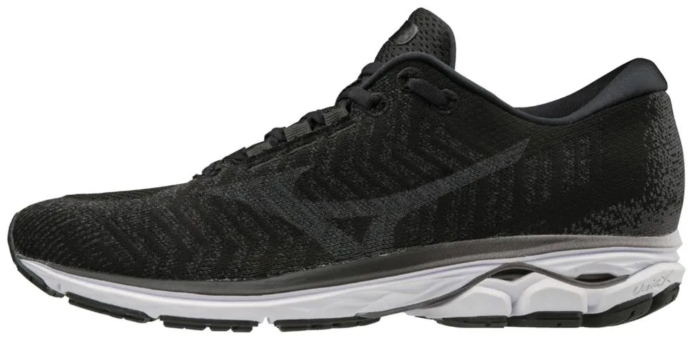 Mizuno Wave Rider Waveknit 3 Mens Running Shoe - Black/Dark Shadow