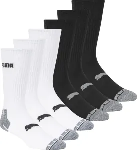PUMA Men's 6 Pack Crew Socks