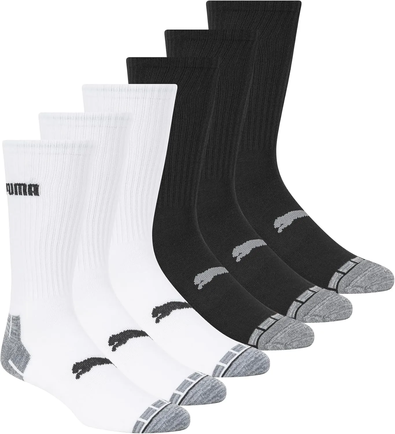 PUMA Men's 6 Pack Crew Socks