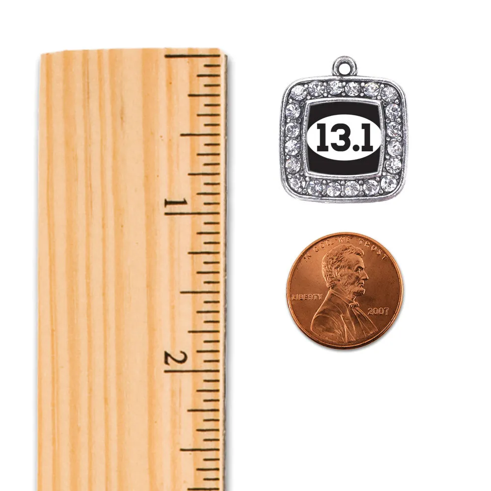 Silver 13.1 Runners Square Memory Charm
